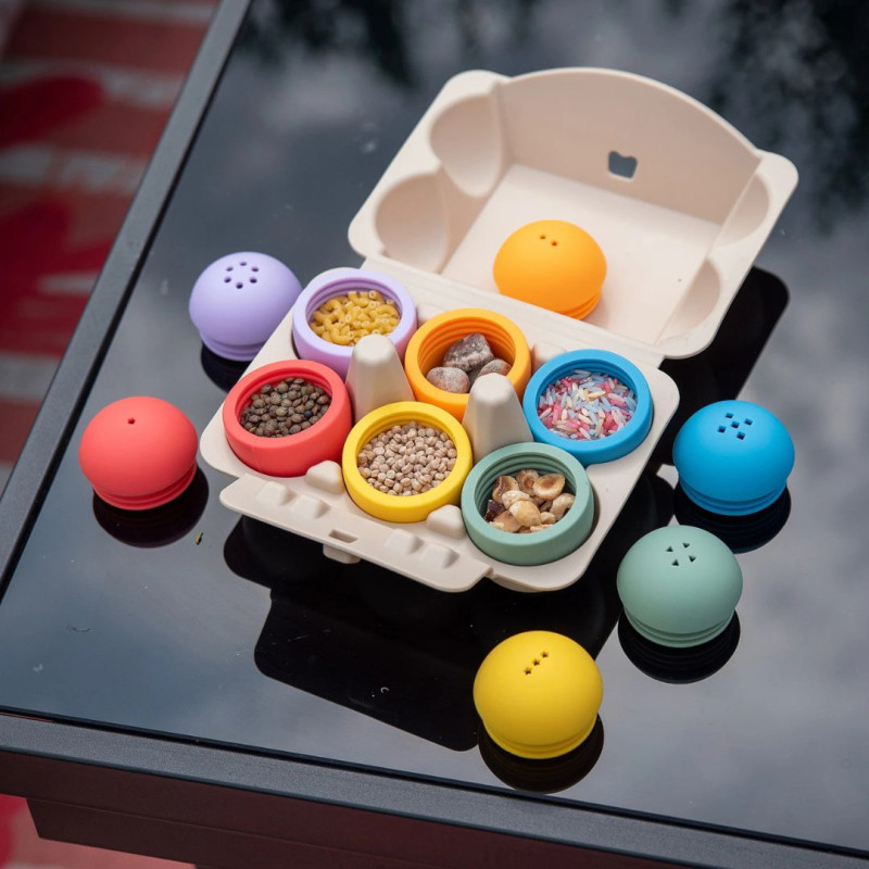 Huevos sensoriales para juego táctil y olfativo