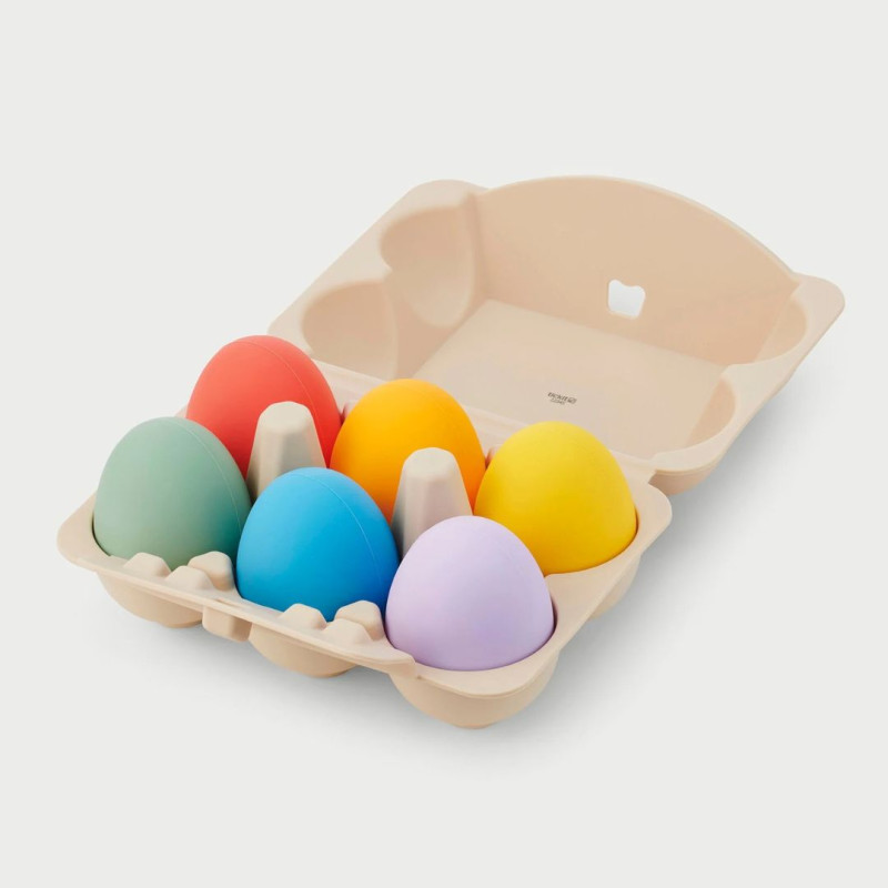 Huevos sensoriales Silisoft arcoíris para bebés
