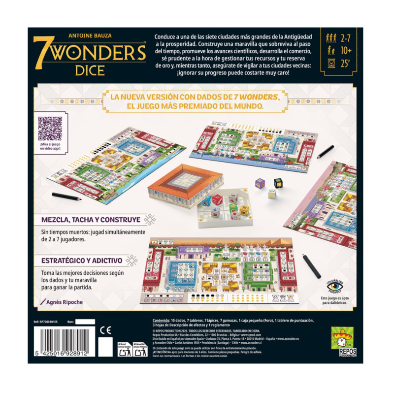 Juego 7 Wonders Dice