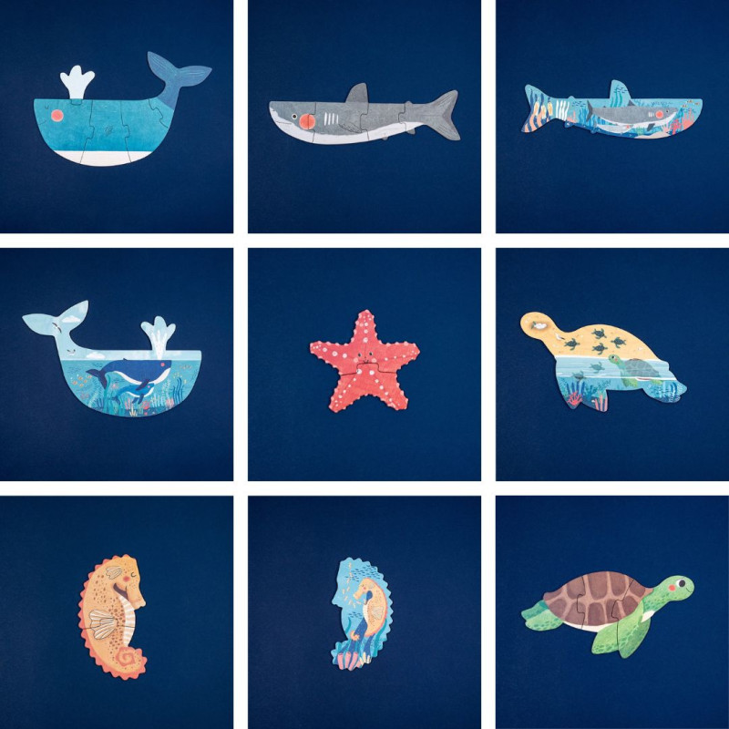 Blue - Mis primeros 7 puzzles reversibles