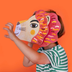 Máscara de león para decorar con pegatinas