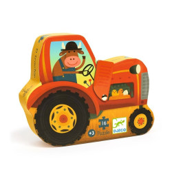 Puzzle Silueta Tractor - 16 piezas