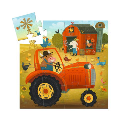 Puzle Silueta Tractor - 16 peces