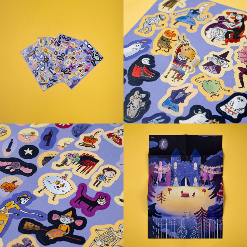 Pòster castell encantat amb adhesius Pòster castell encantat amb adhesius