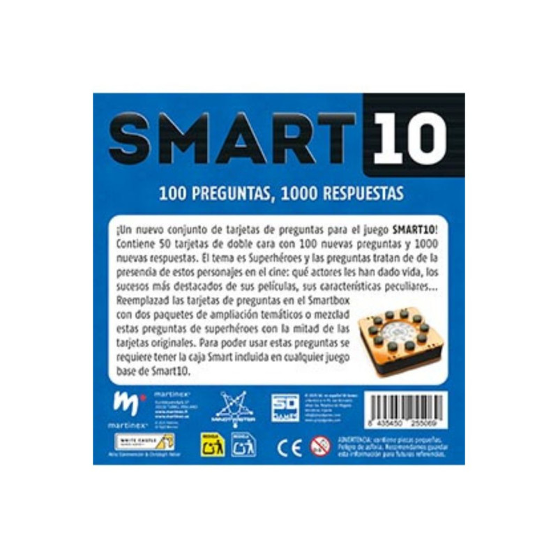 Paquet d'ampliació SMART 10 Superherois amb 50 cartes de doble cara