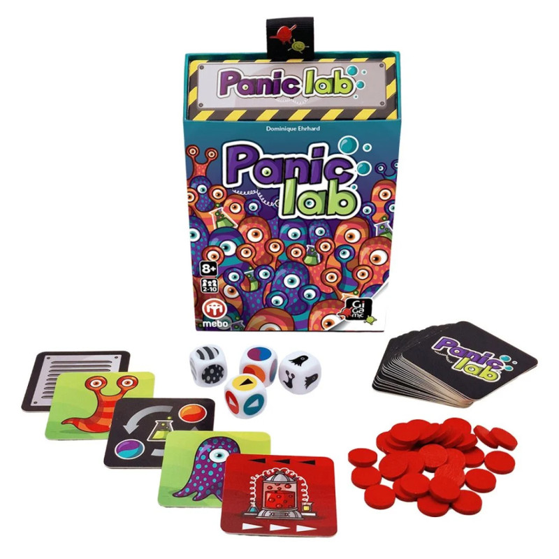 Panic Lab - juego dados y fichas de observación