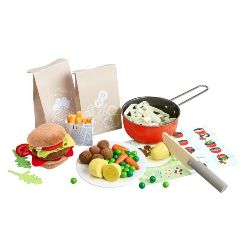 set cocina completa madera y tela Haba