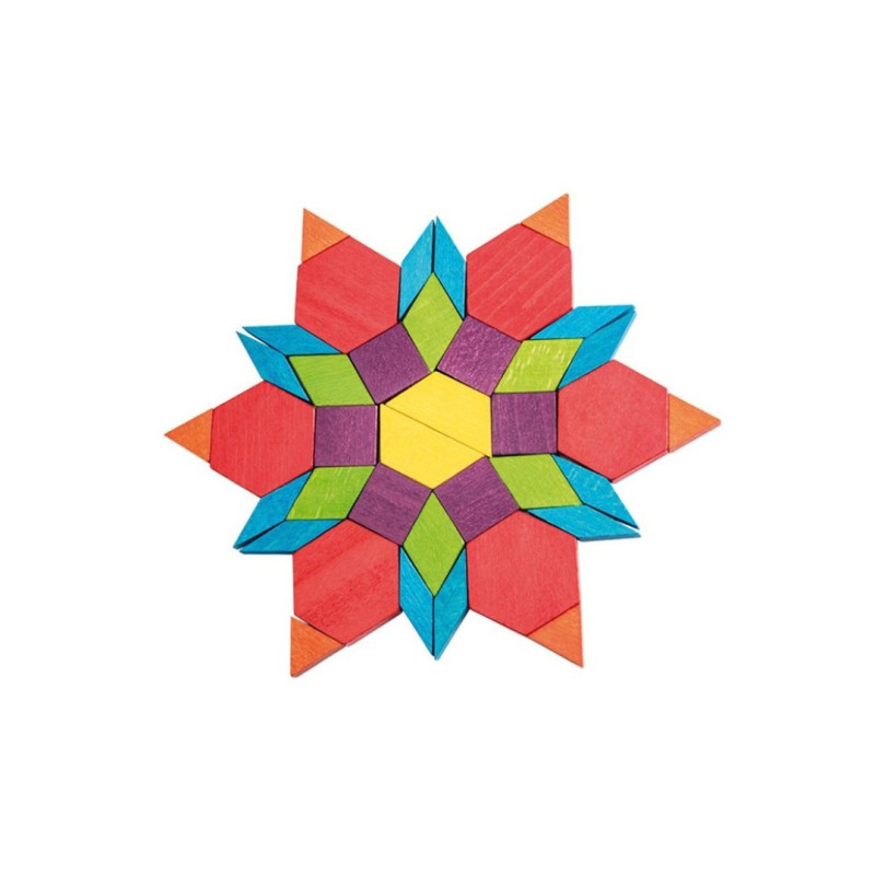 Pattern Blocks de fusta - 250 peces geomètriques