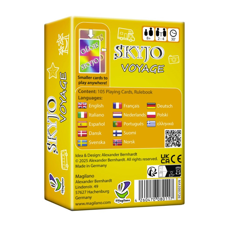 SKYJO Voyage - rápido juego de cartas de viaje
