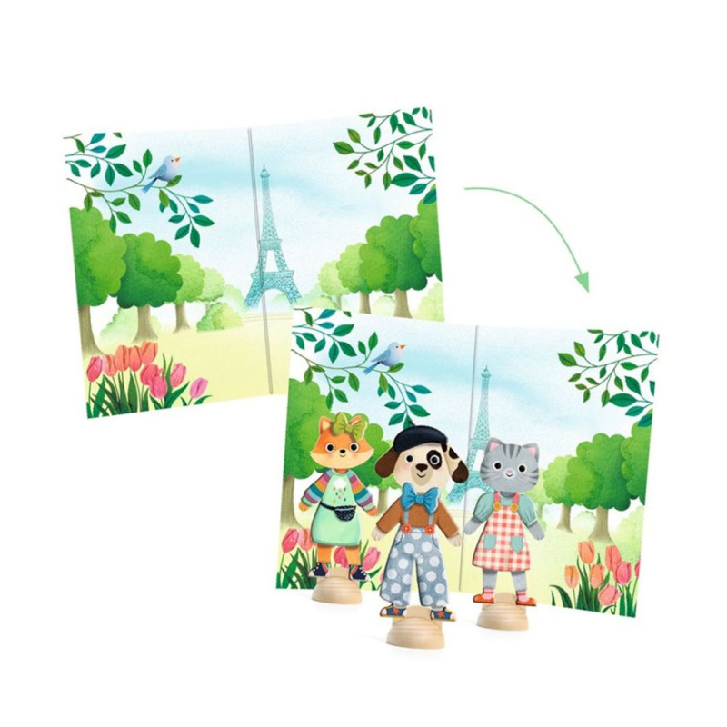 Collage Bonjour Paris - Kit collage animals