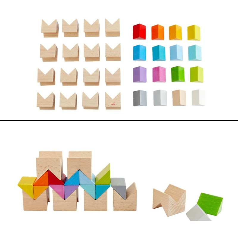 Diversió de Colors - Joc de composició de fusta 3D amb plantilles