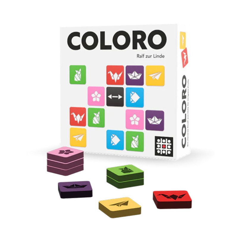 Caja y piezas de Coloro Origami juego