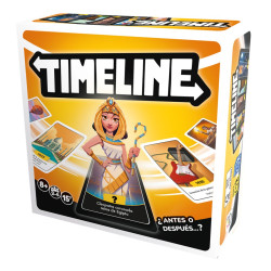 TimeLine Clásico, juego de cartas educativo de Asmodee para ordenar acontecimientos en una línea del tiempo.