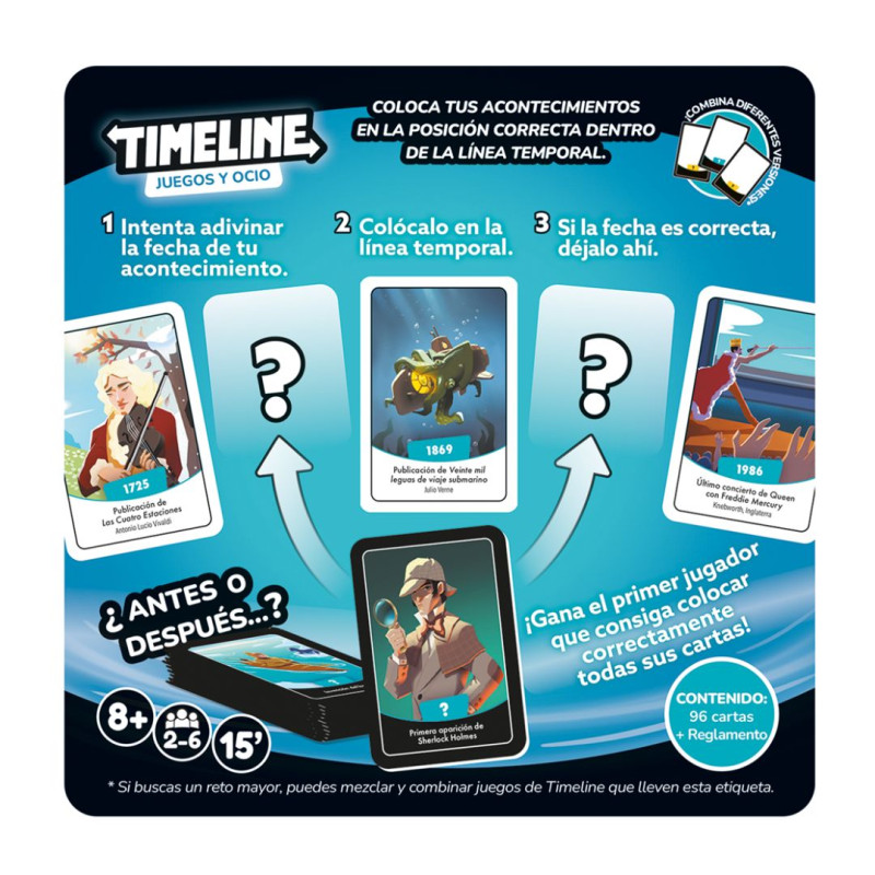 TimeLine Juegos y Ocio - juego de cartas de conocimientos generales