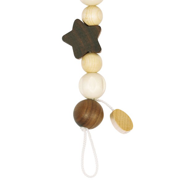 Cadenita para chupete luna y estrella