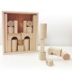 Caja bloques de madera y juego de dados "apilar la torre"