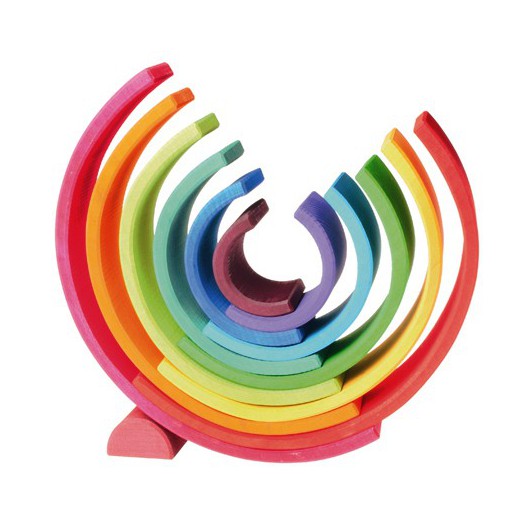 12 PCS Trompos de madera Novedad Juguete de regalo para niños Niños,  círculo de arco iris con colores aleatorios