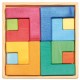 Puzzle creativo cuadrado de madera "Legespiel Viereck"